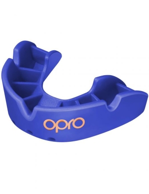 Opro Bronze Training Level Gumshield (10yrs - Adult) - Blue